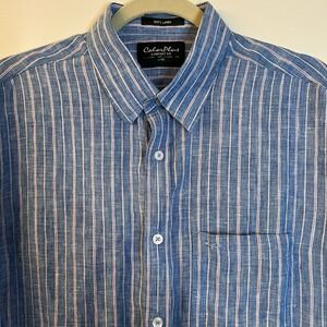 ColorPlus 100% Linen Button Up Size Large